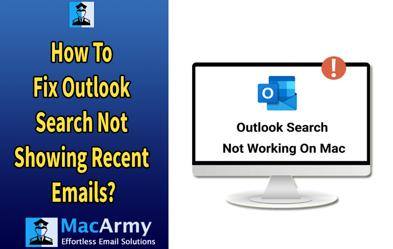 fix outlook search not showing recent emails