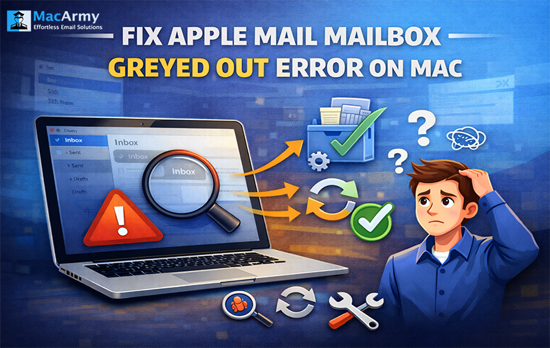 Apple Mail mailbox greyed out