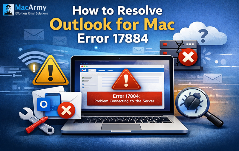resolve Outlook for Mac error code 17884