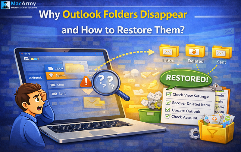 fix outlook folders disappear
